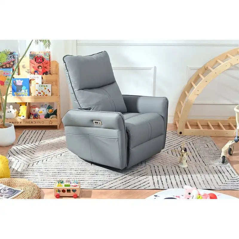 Elektrischer drehbarer Schaukel-Relaxsessel für Erwachsene, um 270° drehbarer Schaukel-Relaxsessel, elektrisch betriebener kleiner Relaxsessel fürs Wohnzimmer