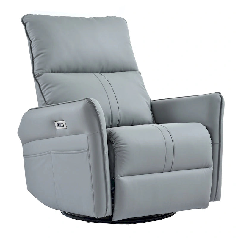 Fauteuil inclinable électrique pivotant et berçant pour adultes, fauteuil inclinable pivotant et berçant à 270, petit fauteuil inclinable électrique pour salon