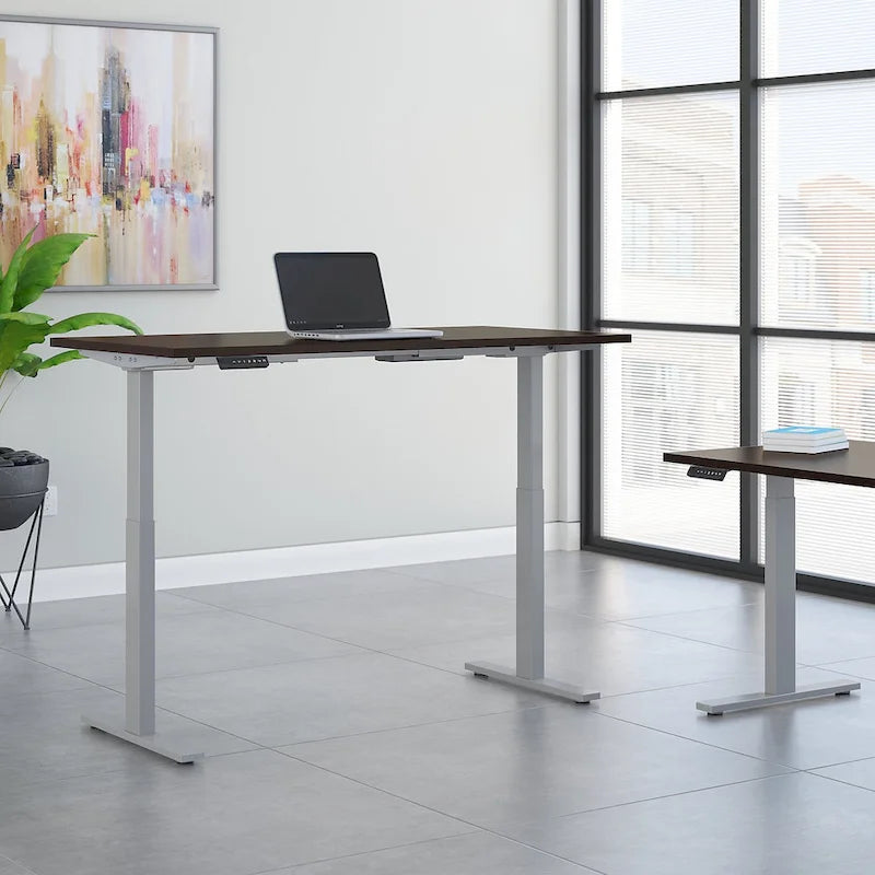 Bureau assis-debout électrique à hauteur réglable 60x30