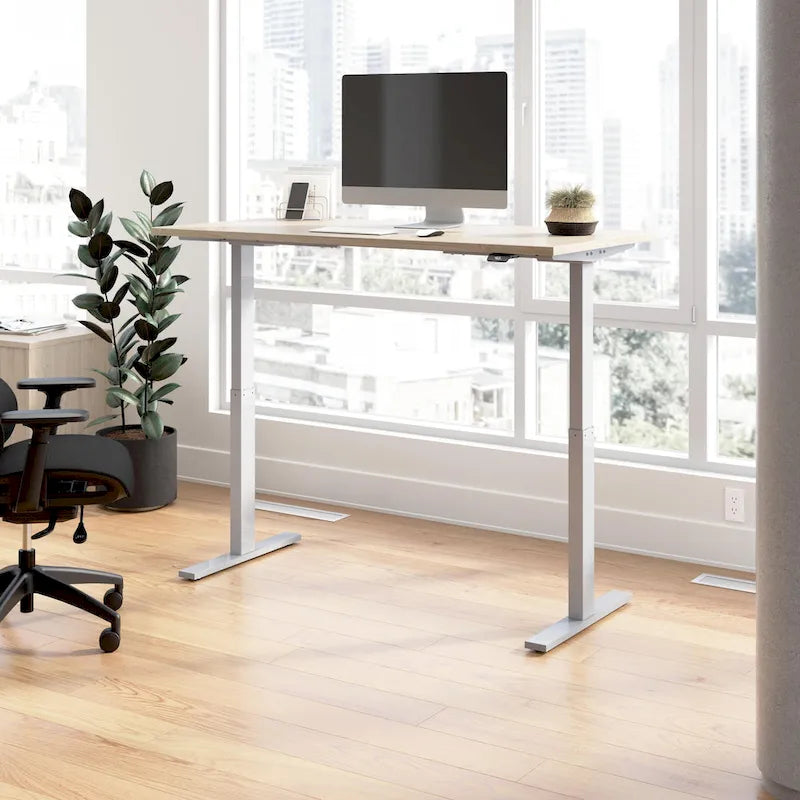 Bureau assis-debout électrique à hauteur réglable 60x30