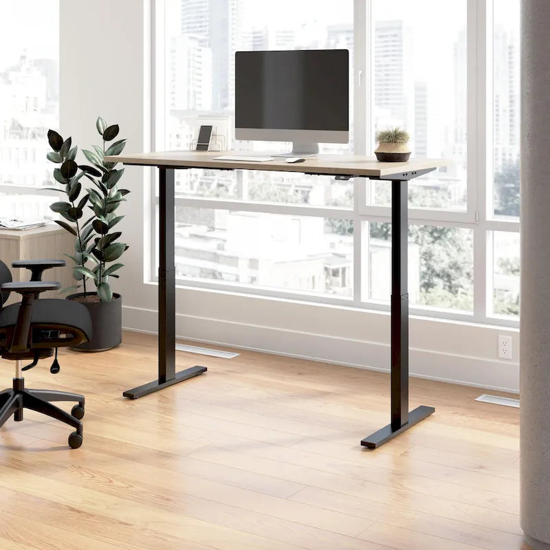 Bureau assis-debout électrique à hauteur réglable 60x30