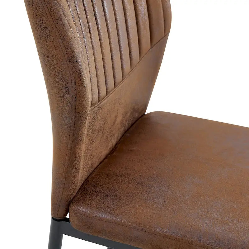 Set aus 6 Esszimmerstühlen mit schwarzen Metallbeinen