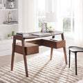Biurko do pisania w stylu mid-century modern ze schowkiem