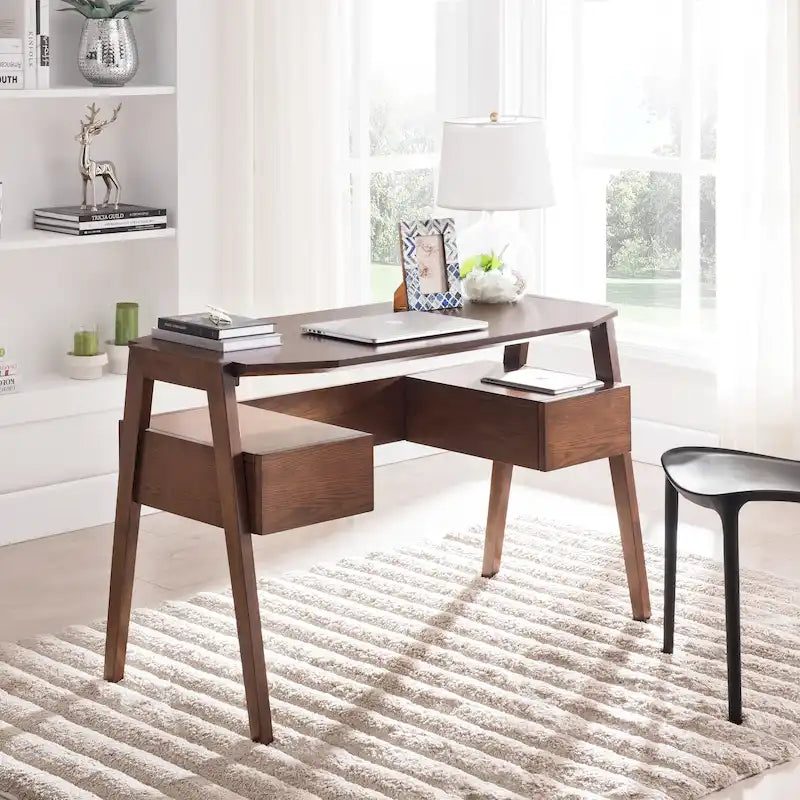 Schreibtisch im Mid-Century-Modern-Stil mit Stauraum