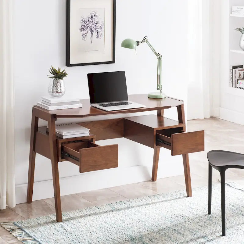 Schreibtisch im Mid-Century-Modern-Stil mit Stauraum