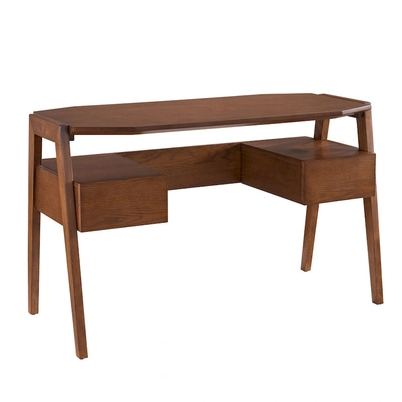 Biurko do pisania w stylu mid-century modern ze schowkiem