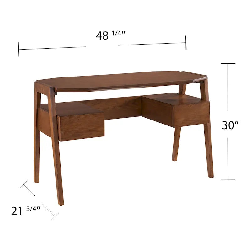 Biurko do pisania w stylu mid-century modern ze schowkiem