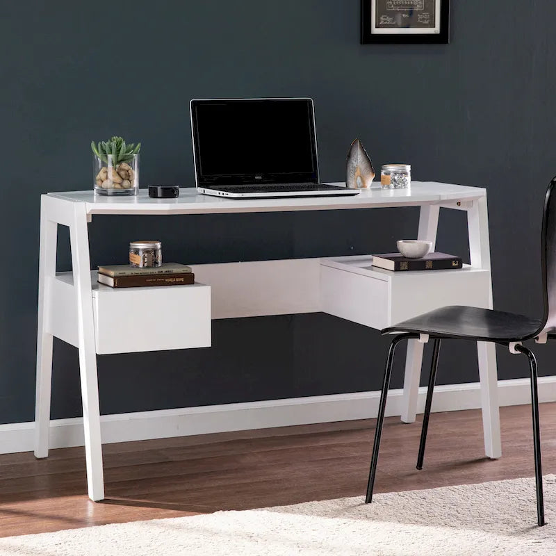 Biurko do pisania w stylu mid-century modern ze schowkiem