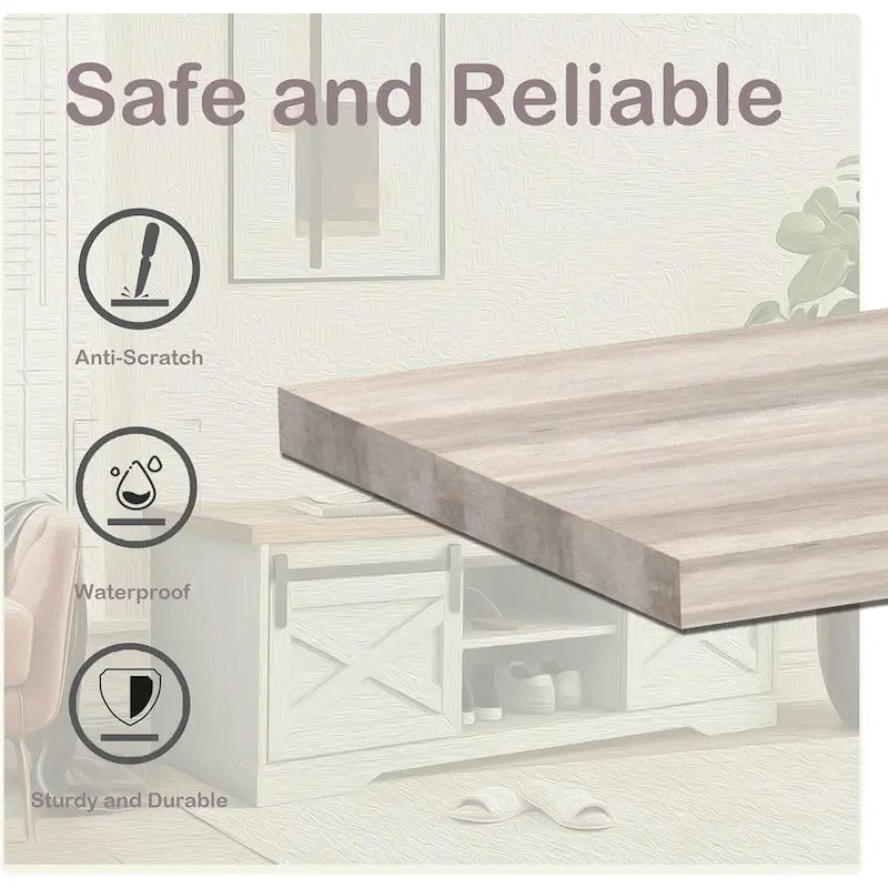 Panca da ingresso con ante scorrevoli e porta-scarpe - 47.24"x 15.35"x 17.72"