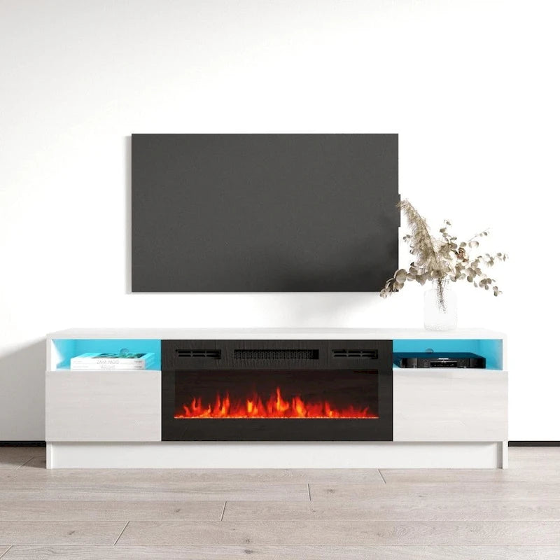 Mobile TV da 63" con camino elettrico