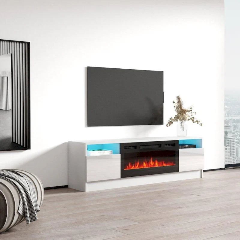 Mobile TV da 63" con camino elettrico
