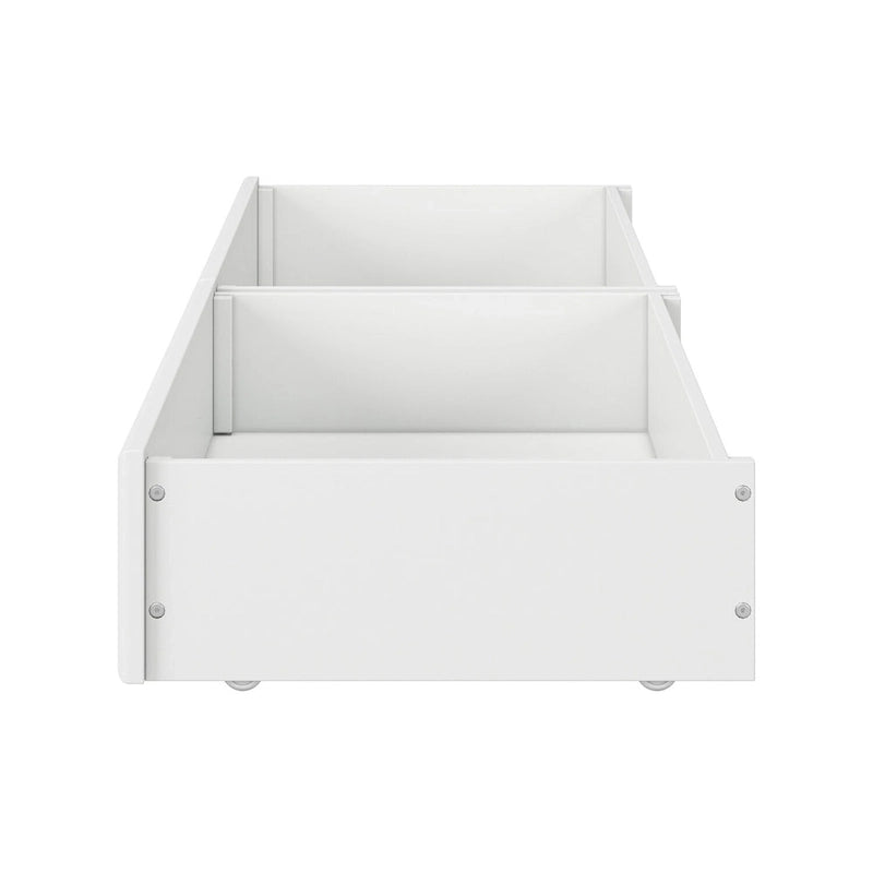 Cassetti contenitore sottoletto moderni di metà secolo per letti Queen-King-Twin XL