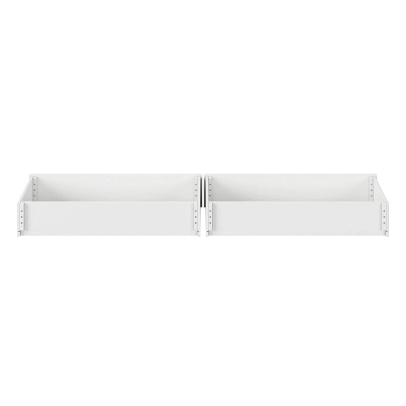 Cassetti contenitore sottoletto moderni di metà secolo per letti Queen-King-Twin XL