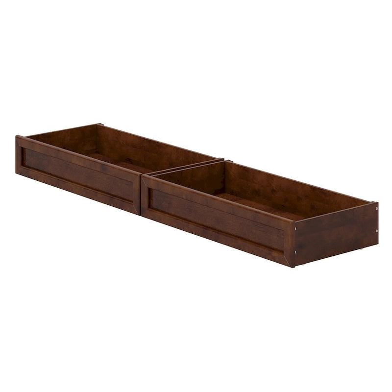 Cassetti contenitore sottoletto moderni di metà secolo per letti Queen-King-Twin XL