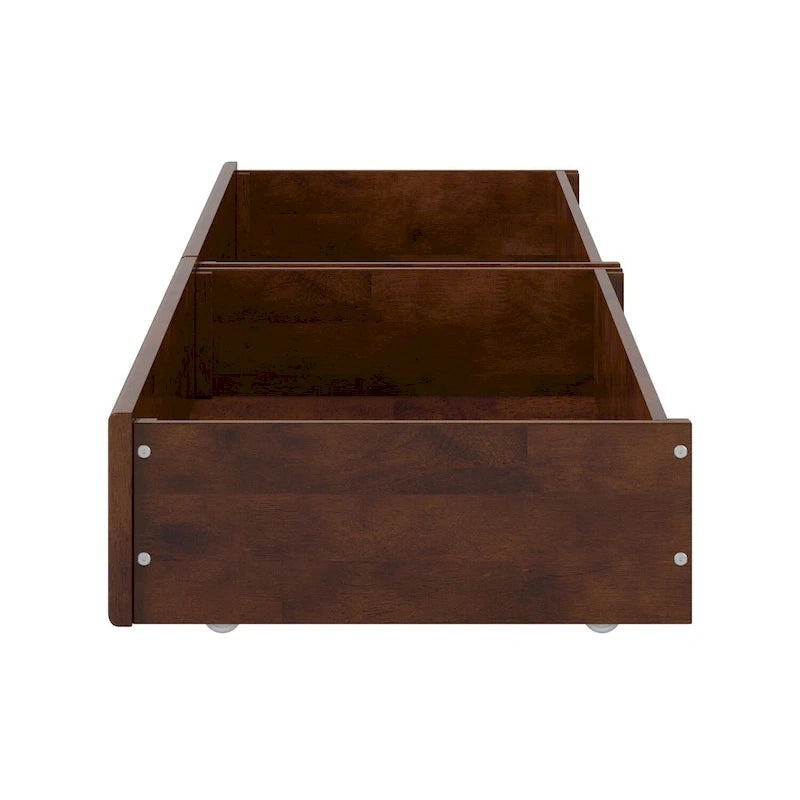 Cassetti contenitore sottoletto moderni di metà secolo per letti Queen-King-Twin XL