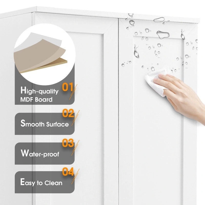 Mobile contenitore con due ante, ripiano regolabile, pannello in MDF