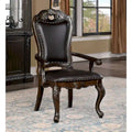 Abeni Traditional Walnut Solid Wood Nailhead Trim Arm Chairs (Set of 2) by Furniture of America