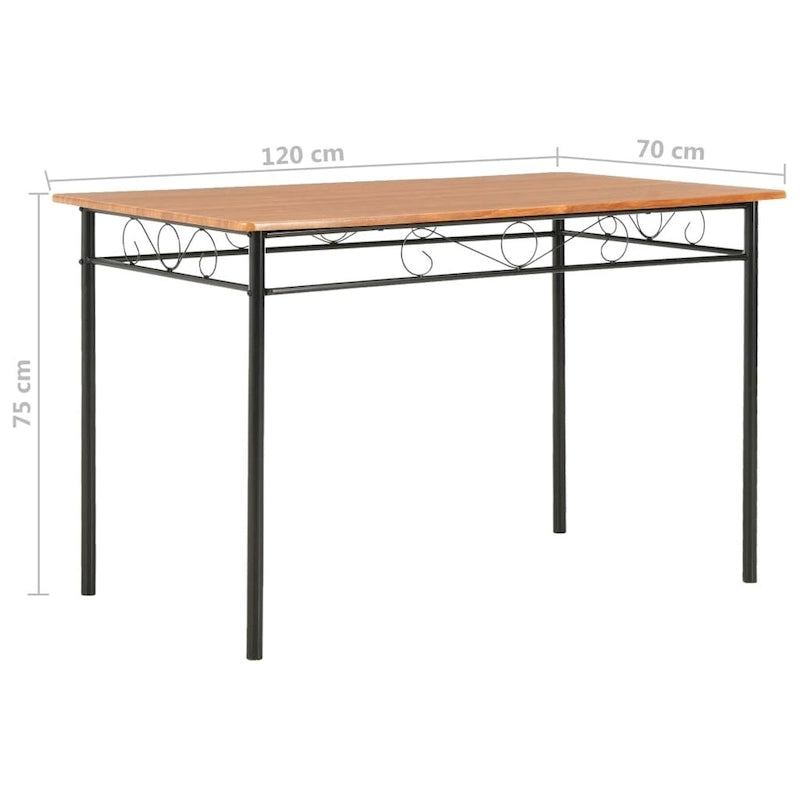 Brązowy stół do jadalni 47.2x27.6x29.5 MDF