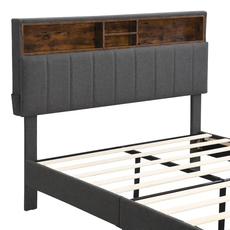 Full Size Upholstered Platform Bed