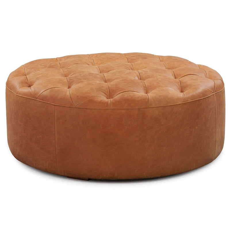 Poly & Bark Ascot Ottoman - Full Grain Genuine Italian Leather
