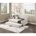 Upholstered Velvet Tufting Sleeper Sofa Chesterfield Daybed with Trundle