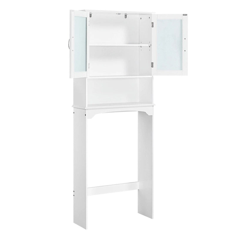 Badezimmer-Organizer über der Toilette, 2-türig, 1 offenes Fach