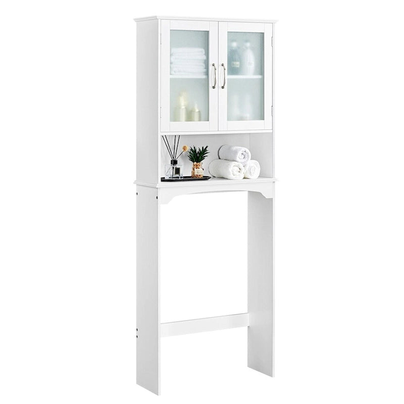 Badezimmer-Organizer über der Toilette, 2-türig, 1 offenes Fach