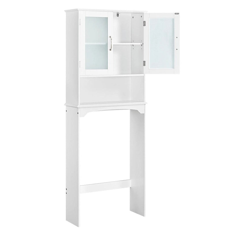 Badezimmer-Organizer über der Toilette, 2-türig, 1 offenes Fach