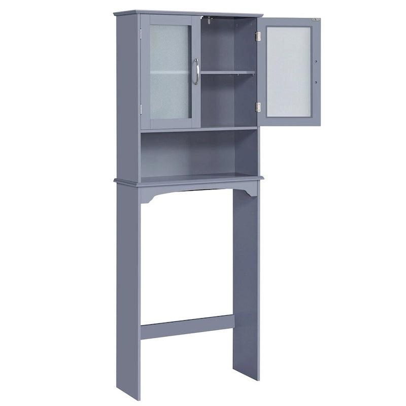 Badezimmer-Organizer über der Toilette, 2-türig, 1 offenes Fach