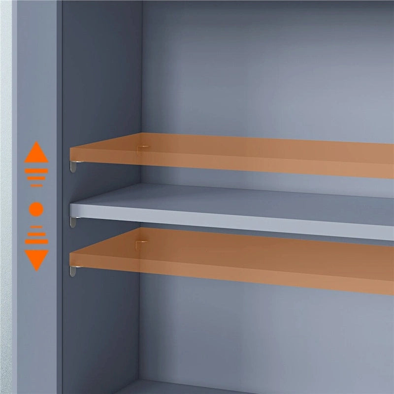 Badezimmer-Organizer über der Toilette, 2-türig, 1 offenes Fach